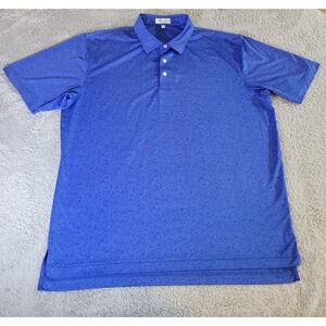 Peter Millar Summer Comfort Polo Mens XL Blue DJ Boombox Mic Money Golf Shirt